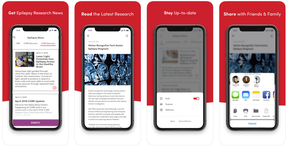 CURE Epilepsy Research Mobile App
